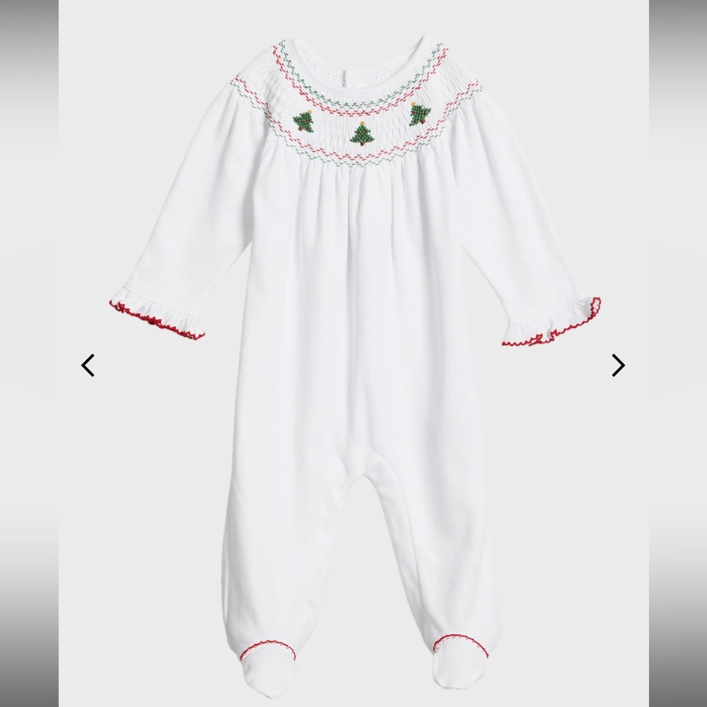 Kissy Kissy
Kid's Holiday Medley Smocked Footie Pajamas, Size Newborn. NWOT